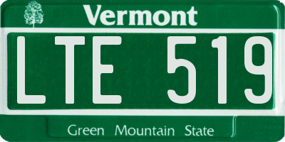 VT license plate LTE519