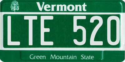 VT license plate LTE520