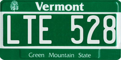 VT license plate LTE528