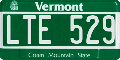 VT license plate LTE529