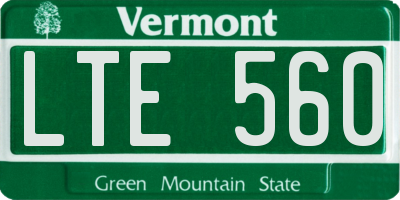 VT license plate LTE560