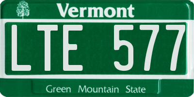 VT license plate LTE577