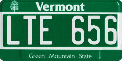 VT license plate LTE656