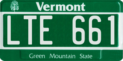 VT license plate LTE661
