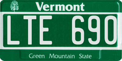 VT license plate LTE690