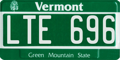 VT license plate LTE696