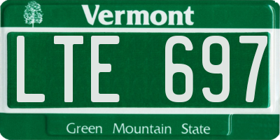 VT license plate LTE697