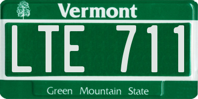 VT license plate LTE711