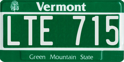 VT license plate LTE715