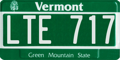 VT license plate LTE717