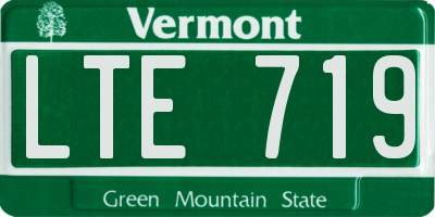 VT license plate LTE719