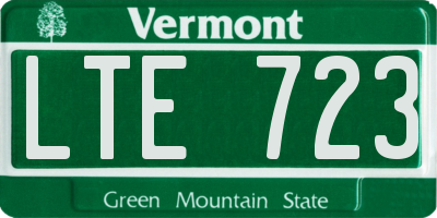 VT license plate LTE723