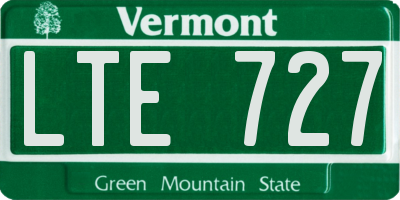 VT license plate LTE727