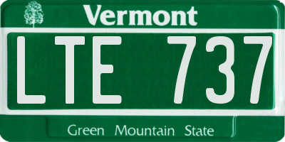 VT license plate LTE737