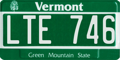 VT license plate LTE746
