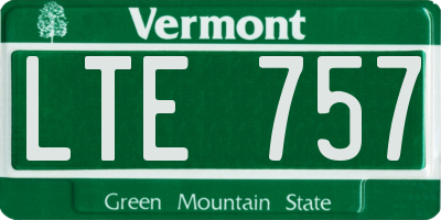 VT license plate LTE757