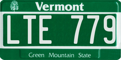 VT license plate LTE779