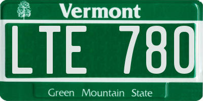 VT license plate LTE780