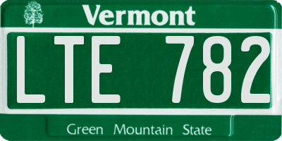 VT license plate LTE782
