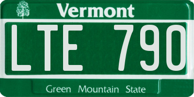 VT license plate LTE790