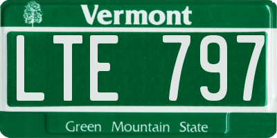 VT license plate LTE797