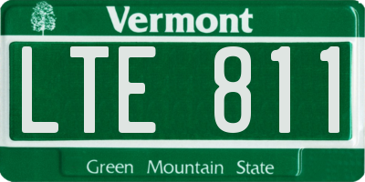 VT license plate LTE811