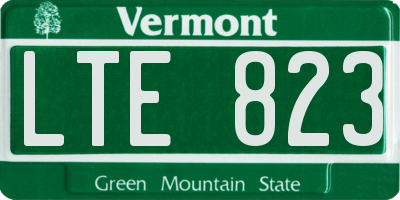VT license plate LTE823