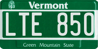 VT license plate LTE850