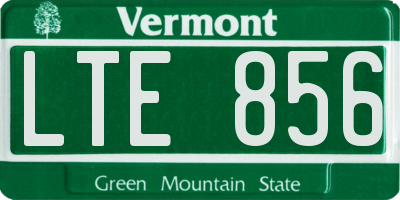 VT license plate LTE856