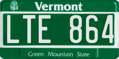 VT license plate LTE864