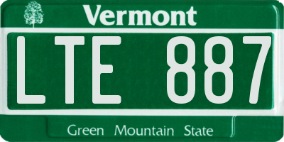 VT license plate LTE887