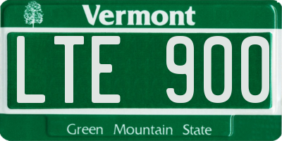 VT license plate LTE900