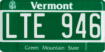 VT license plate LTE946