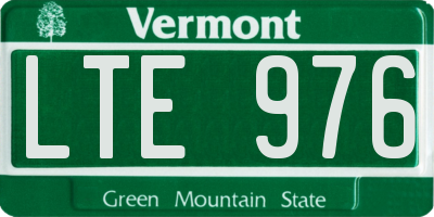 VT license plate LTE976