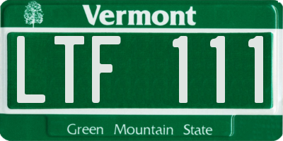 VT license plate LTF111