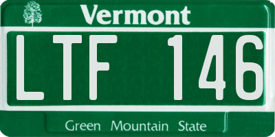 VT license plate LTF146