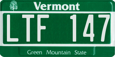 VT license plate LTF147