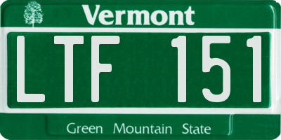 VT license plate LTF151