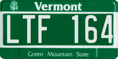 VT license plate LTF164