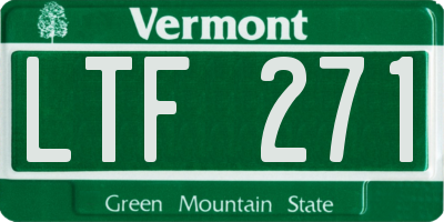 VT license plate LTF271