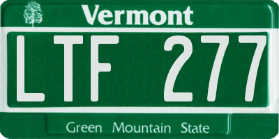 VT license plate LTF277
