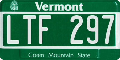 VT license plate LTF297