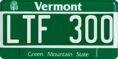 VT license plate LTF300