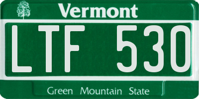 VT license plate LTF530