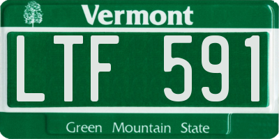 VT license plate LTF591