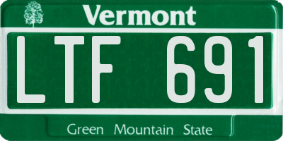 VT license plate LTF691
