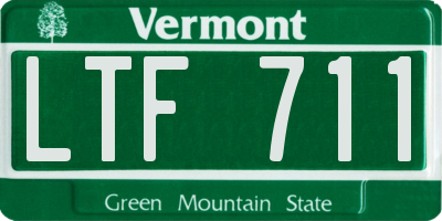 VT license plate LTF711