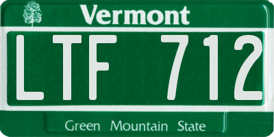 VT license plate LTF712
