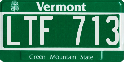 VT license plate LTF713