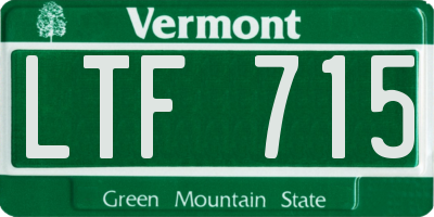 VT license plate LTF715